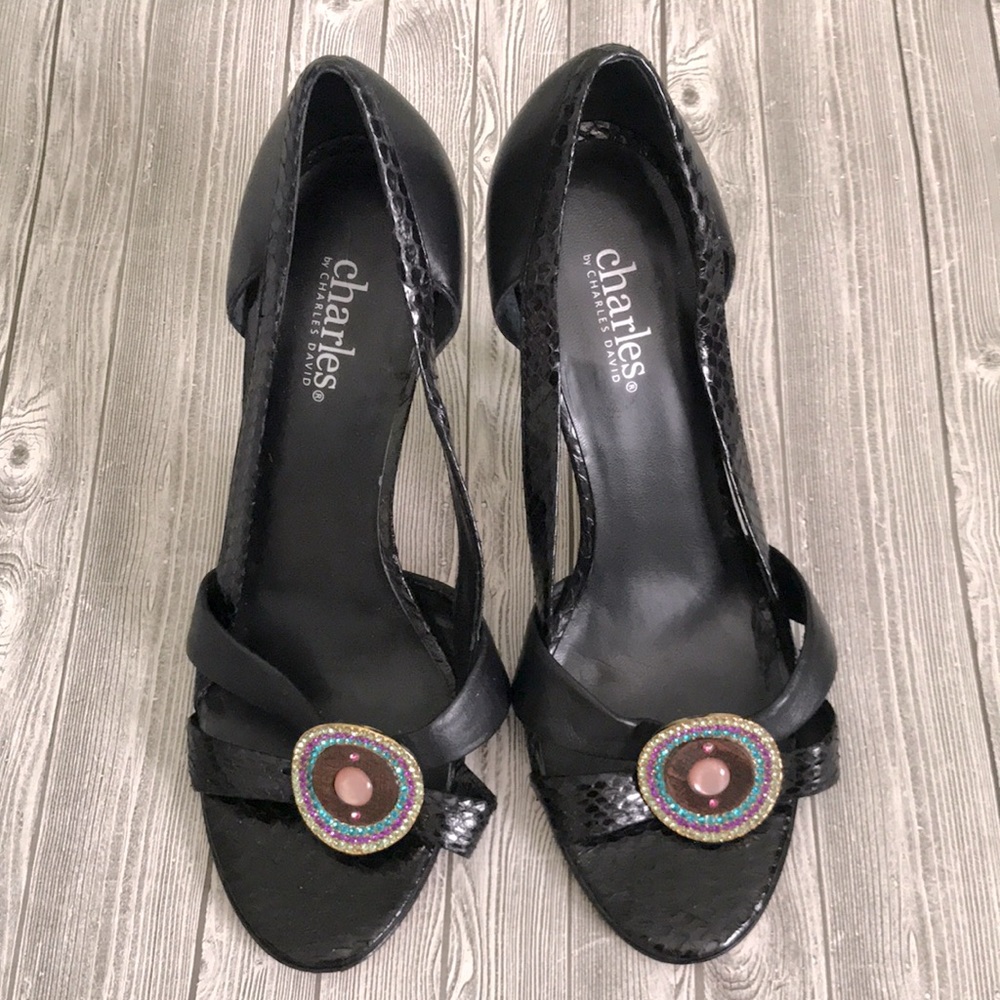 Charles by Charles Davis peep toe heels 👠